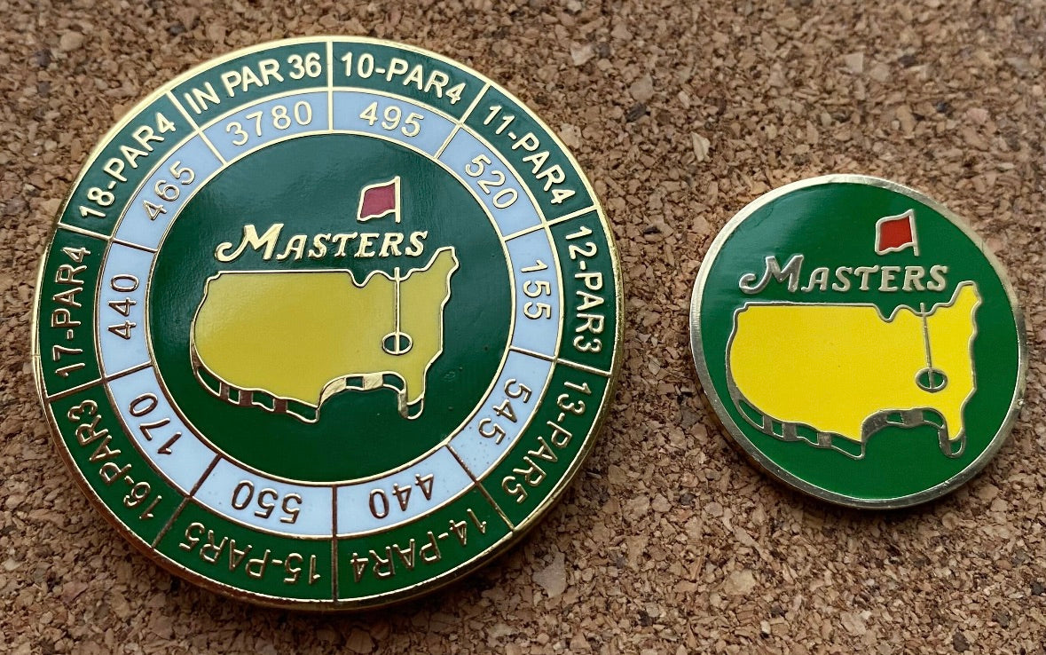 Augusta Masters Tournament Yardage Coin with Magnetic Ball Marker