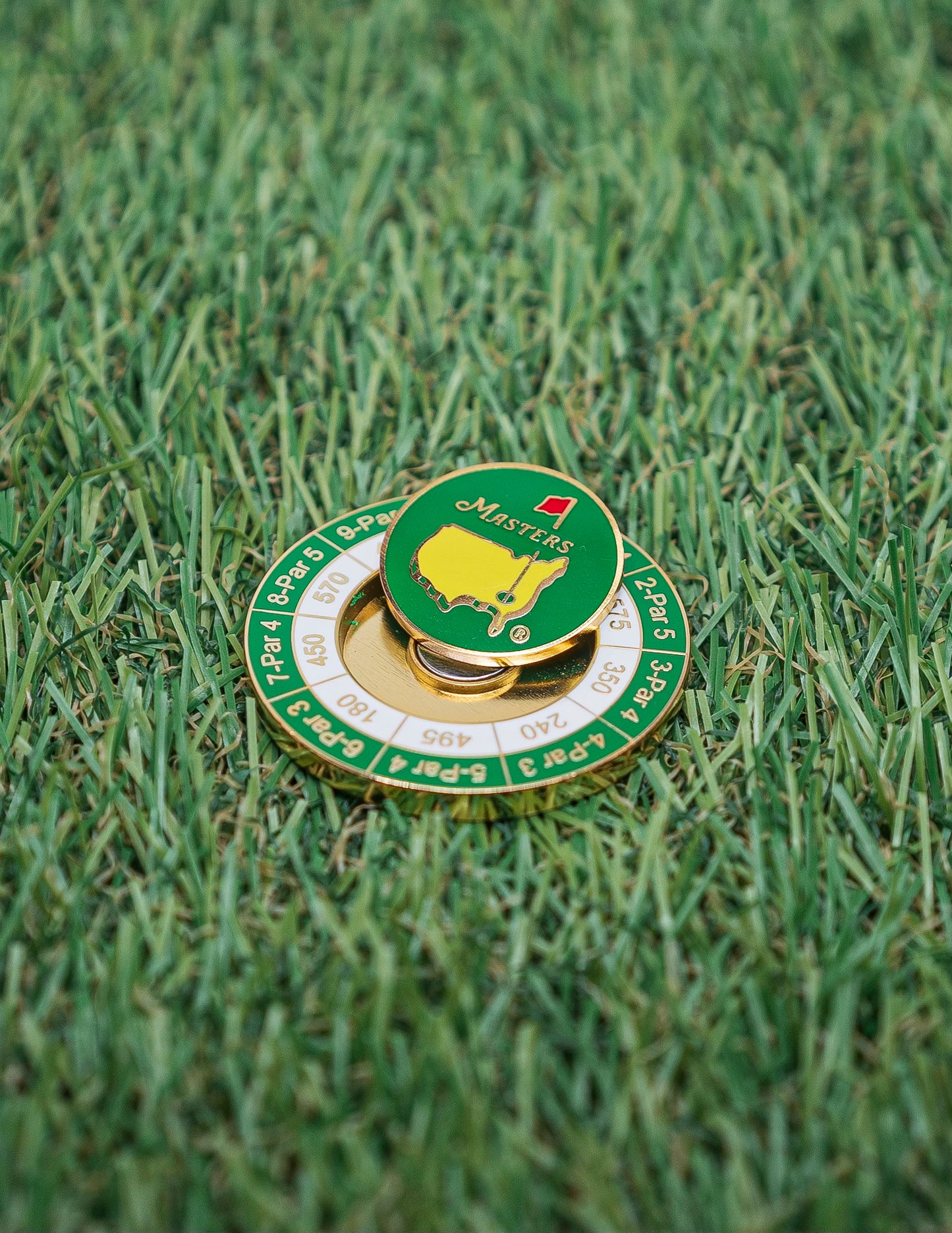 Nueva moneda de yardas para el torneo Augusta Masters Junior Patron 2019 con marcador de bola magnético