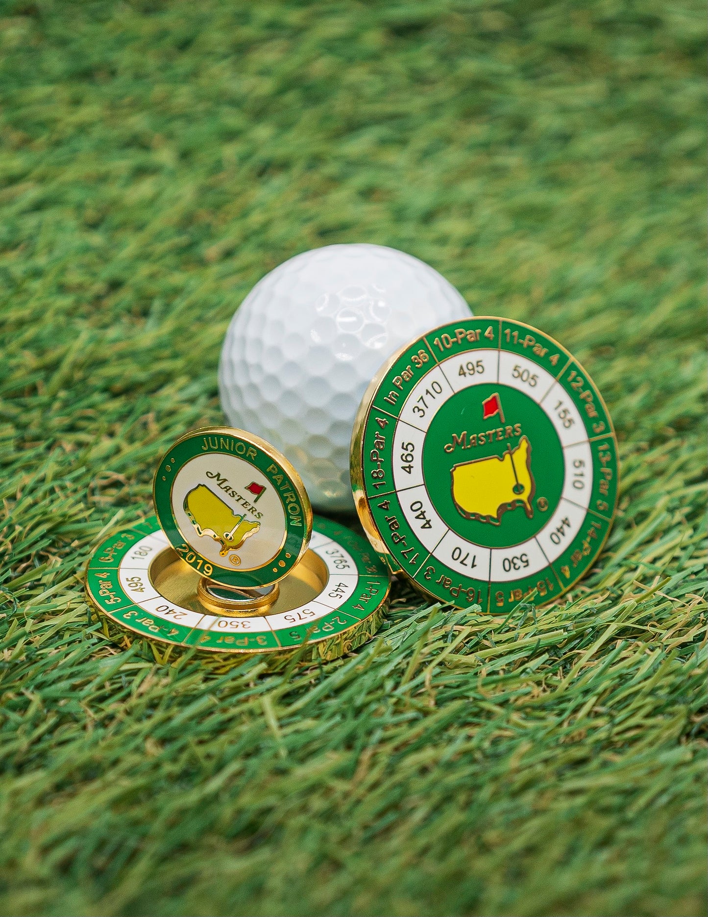 Nueva moneda de yardas para el torneo Augusta Masters Junior Patron 2019 con marcador de bola magnético