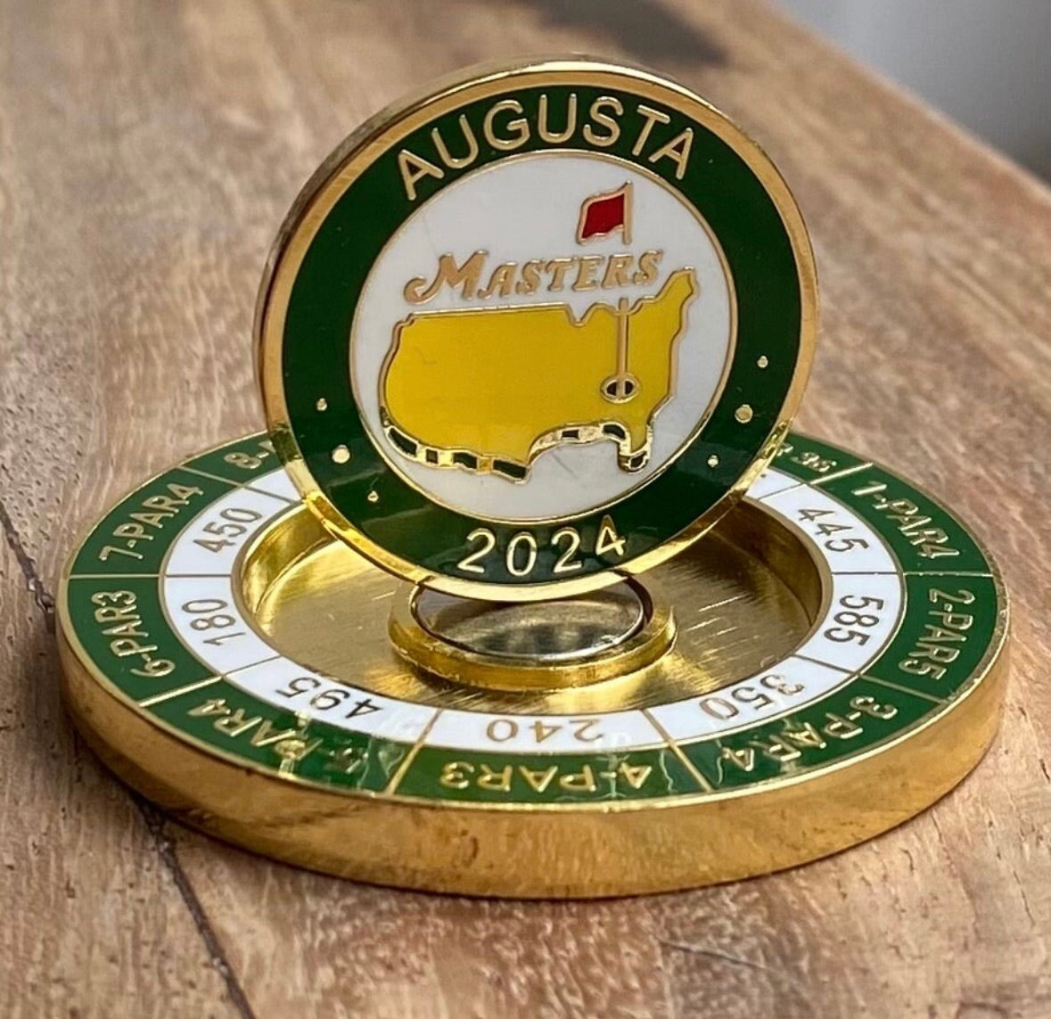 2024 Augusta Masters Tournament Yardage Coin with Magnetic Ball Marker