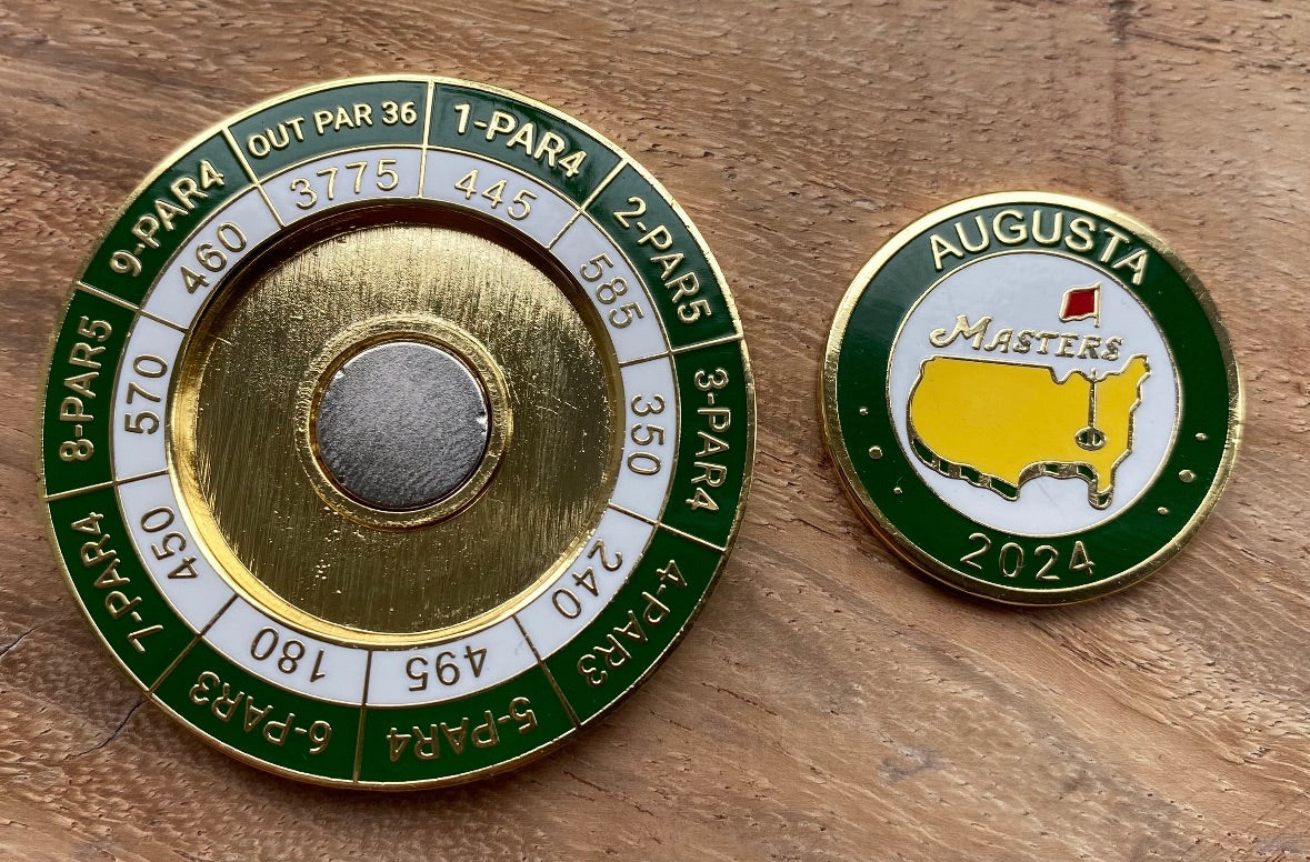 2024 Augusta Masters Tournament Yardage Coin with Magnetic Ball Marker